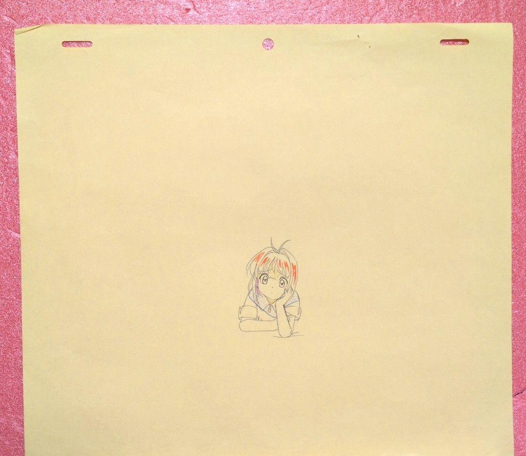 カードキャプターさくら　セル画　原画セット（さくら直筆原画＆現場レイアウト）
