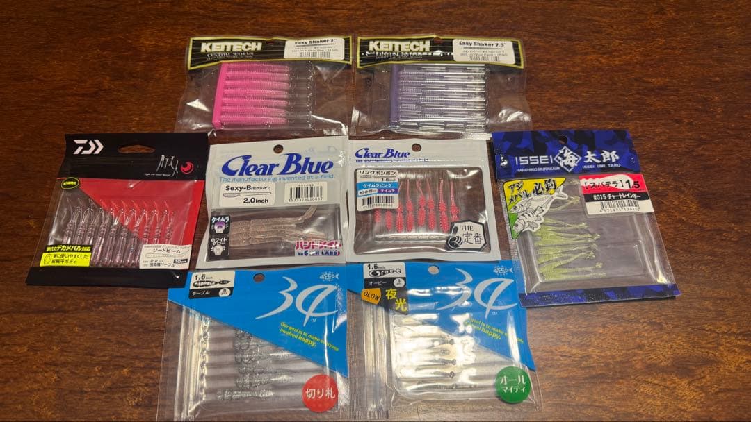 アジング・メバリング等　ライトゲーム用ジグヘッド　ワームセット　未使用品