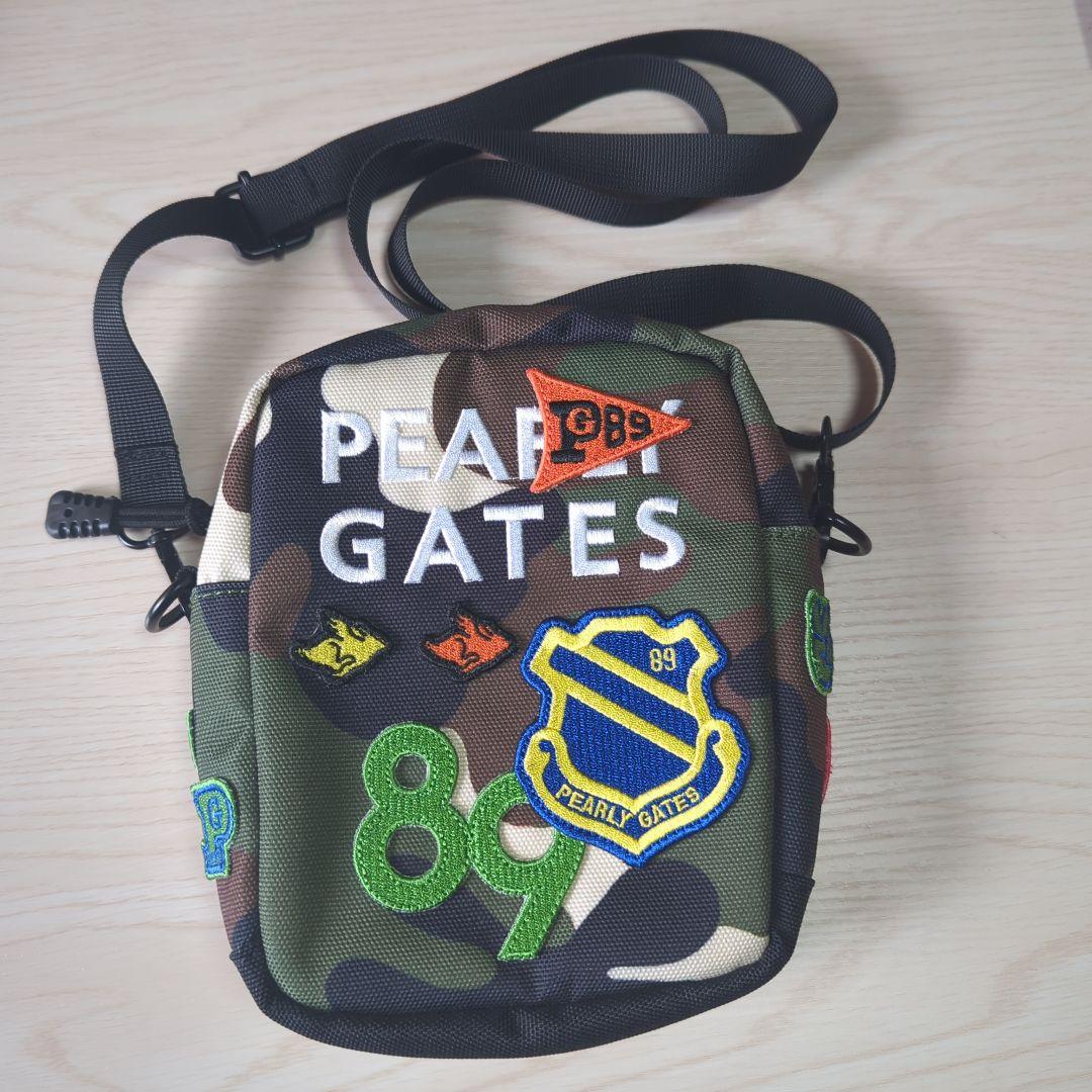 PEARLY GATES美品☆ 迷彩柄ワッペンミニショルダー ポーチ☆