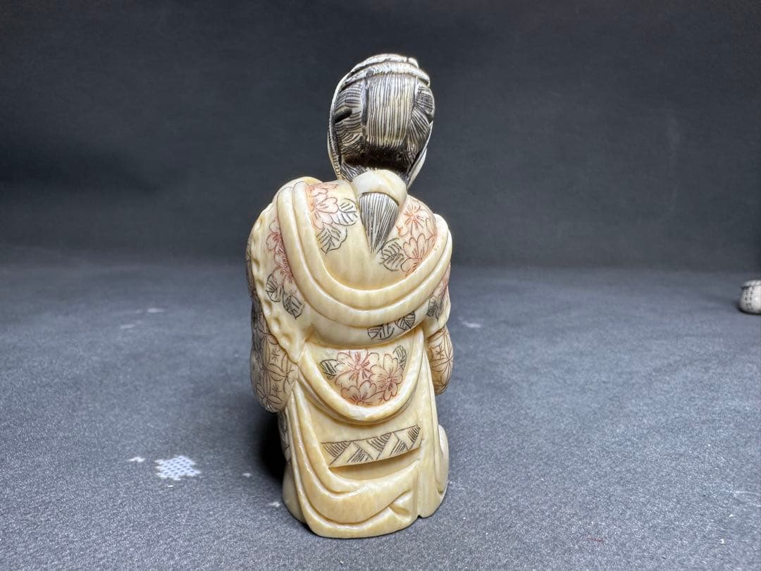 極上　天然素材　七福神　置物　根付　　アンティーク　和彫　骨董　飾り物　古美術品