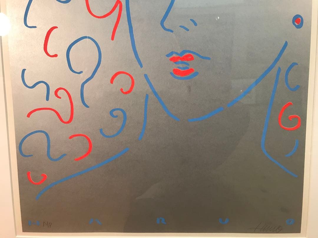 宮内ハルオ　「女神 in New York 」　シルクスクリーン　直筆サイン有り