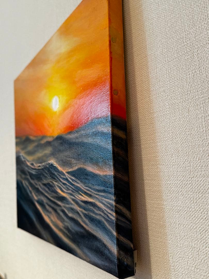 開運絵　油絵　海の絵　原画　サイン無し