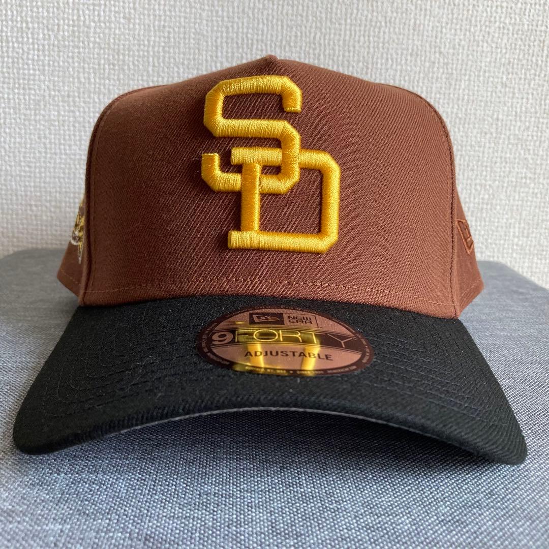 【海外限定】ニューエラ サンディエゴパドレス 9FORTY Aフレーム ブラウン