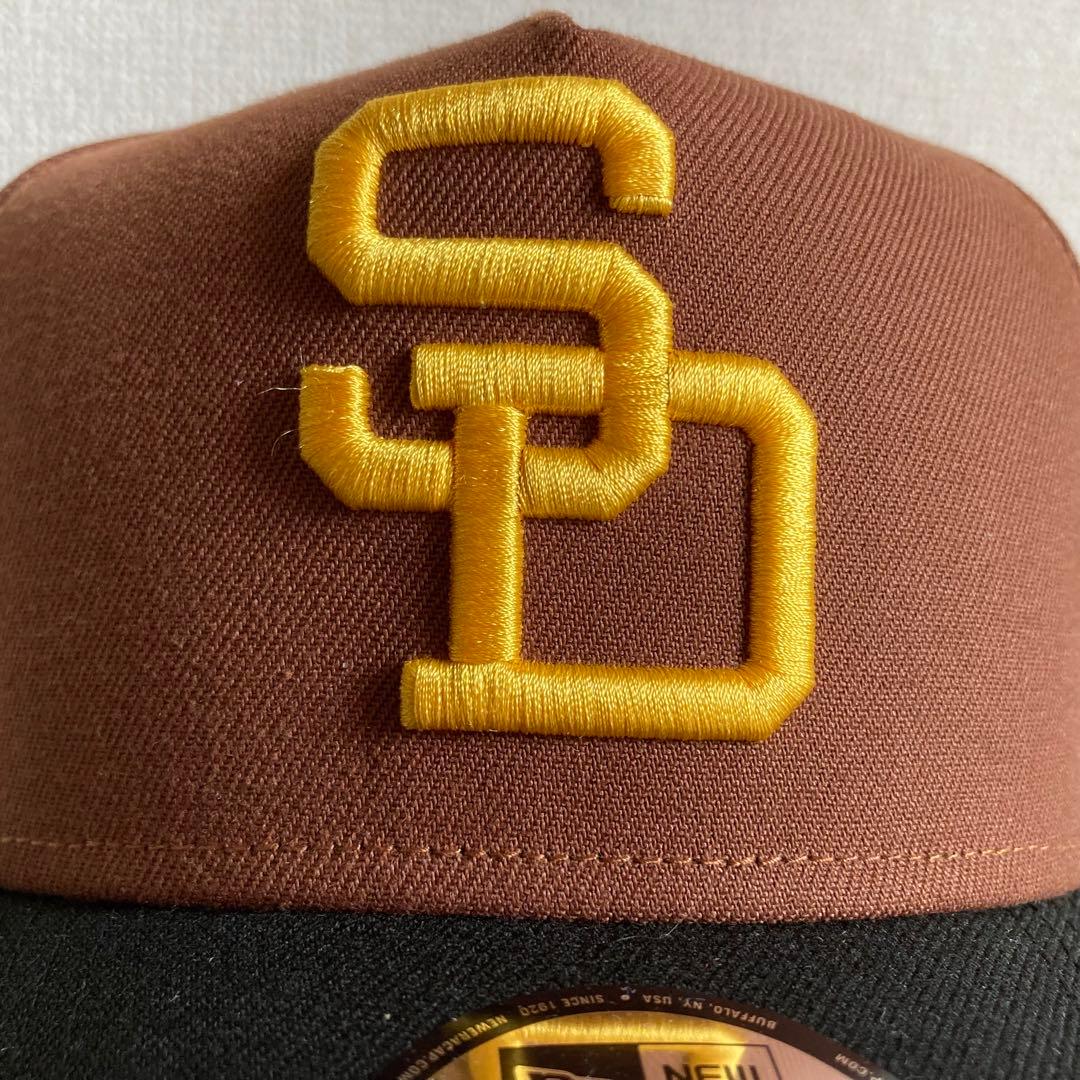 【海外限定】ニューエラ サンディエゴパドレス 9FORTY Aフレーム ブラウン