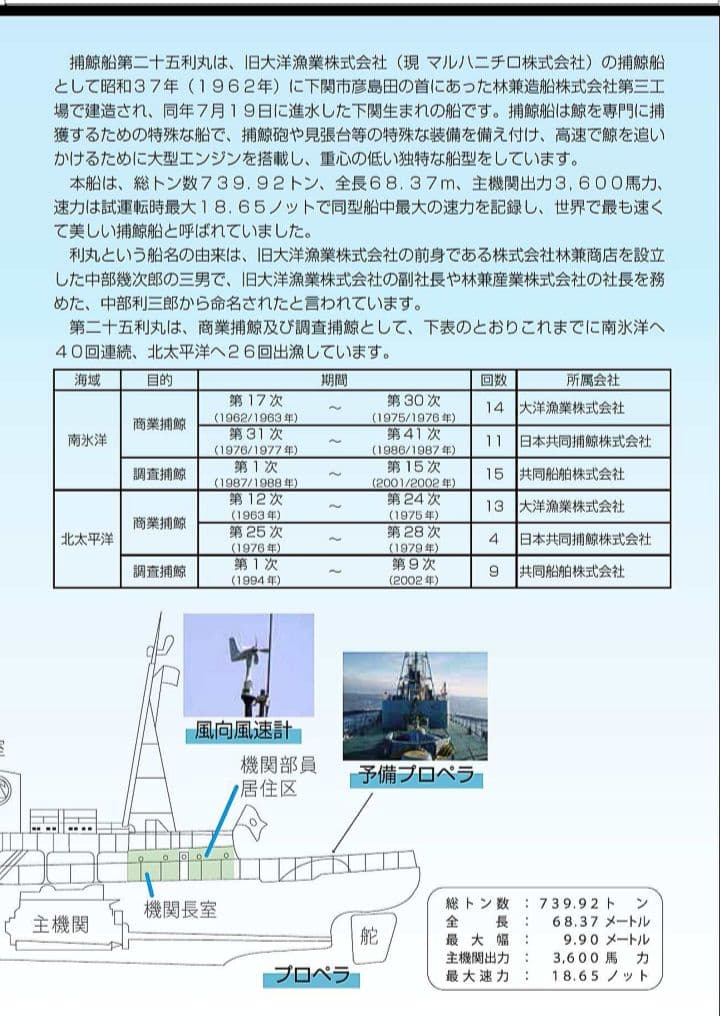 第25Ｔ　日本捕鯨船　大型模型