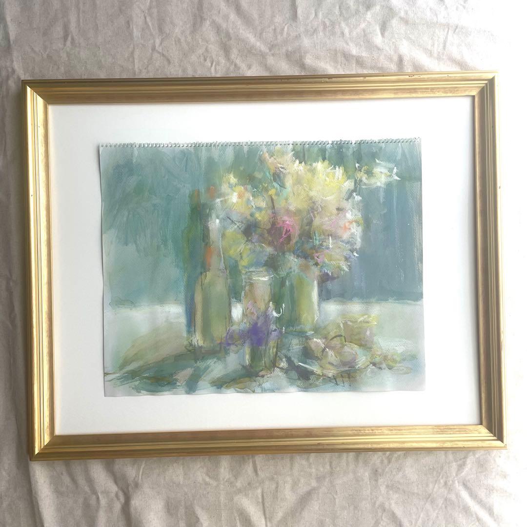 パステル画/色褪せない花束の贈り物/癒し/ヒーリング/パワースポット/