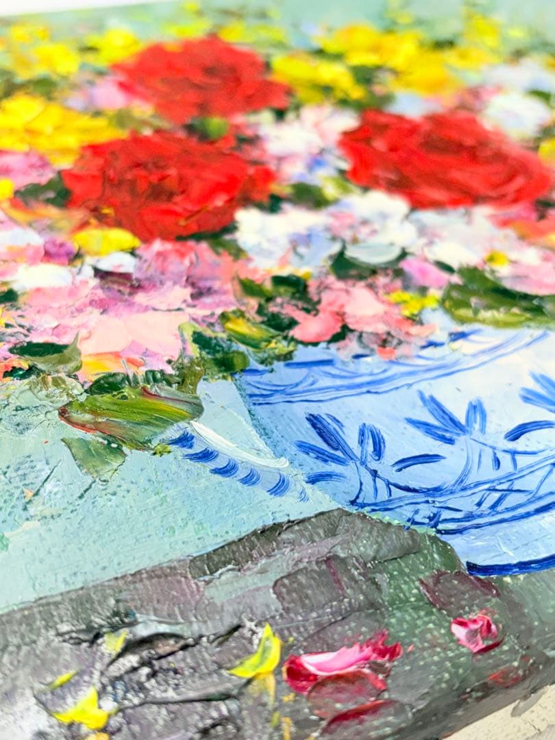 「薔薇」 　堀哲夫 【肉筆】油絵 油彩画 絵画 日本画 アート 花 直筆サイン有