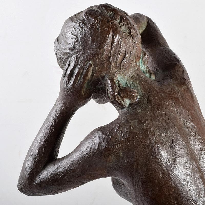 彫刻家　雨宮敬子作　ブロンズ　裸婦像　女性像　約4.97㎏　M　R9305B