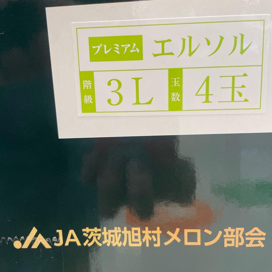 0291糖度18度以上！茨城県旭村産エルソルメロン極3Lサイズ1箱4玉入り