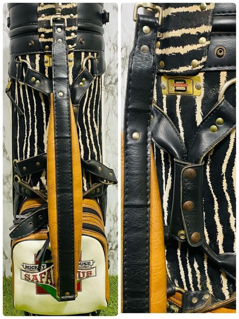 【激レア】ベルディング ミッキーマウス サファリクラブ カート式 キャディバッグ