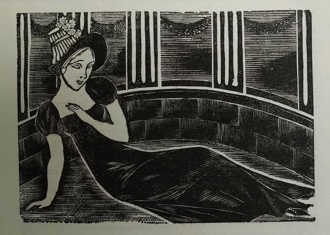E藤田嗣治のオリジナル木版画・１９２５年製作　本物保証
