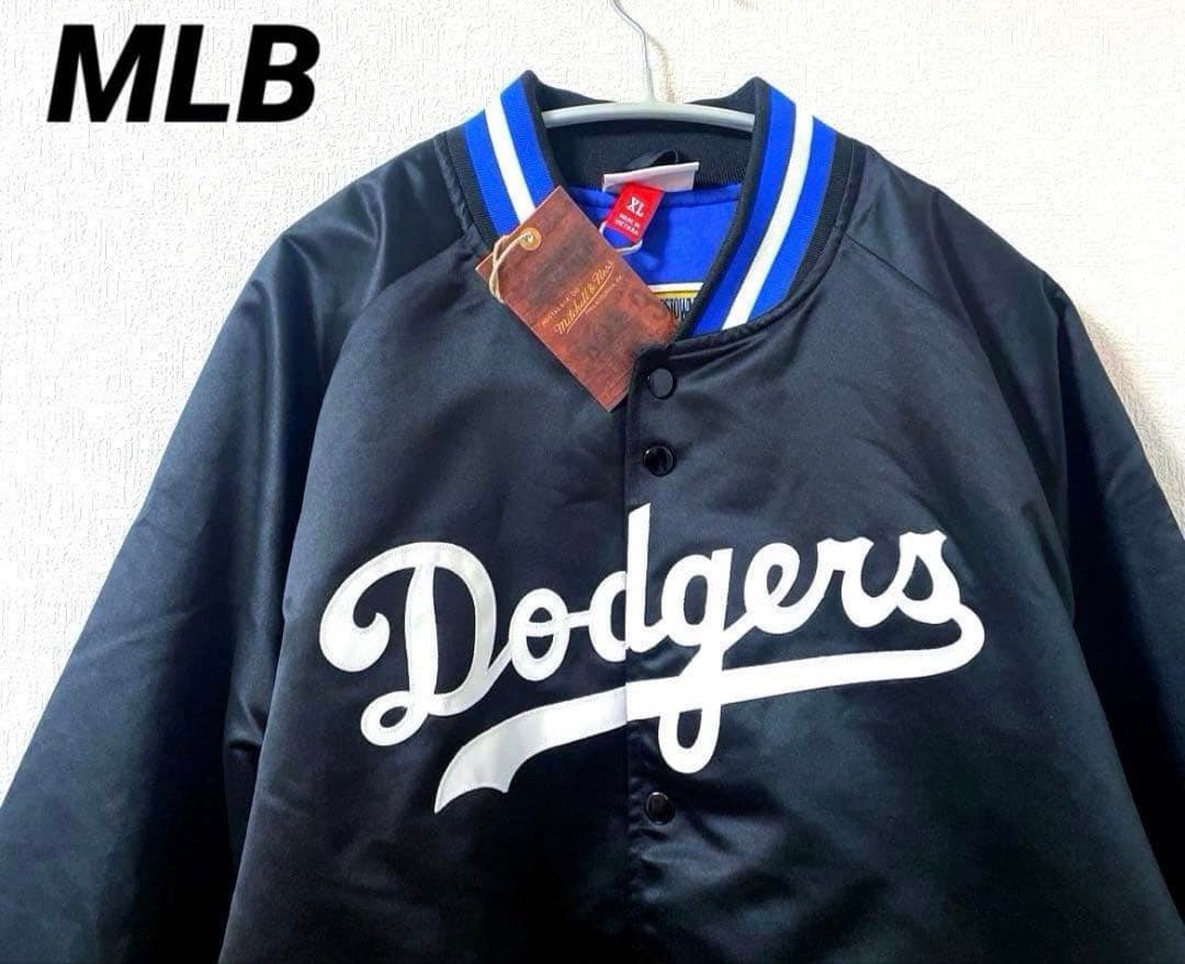 ドジャース スタジャン　ミッチェル＆ネス Dodgers L (XL相当) 黒