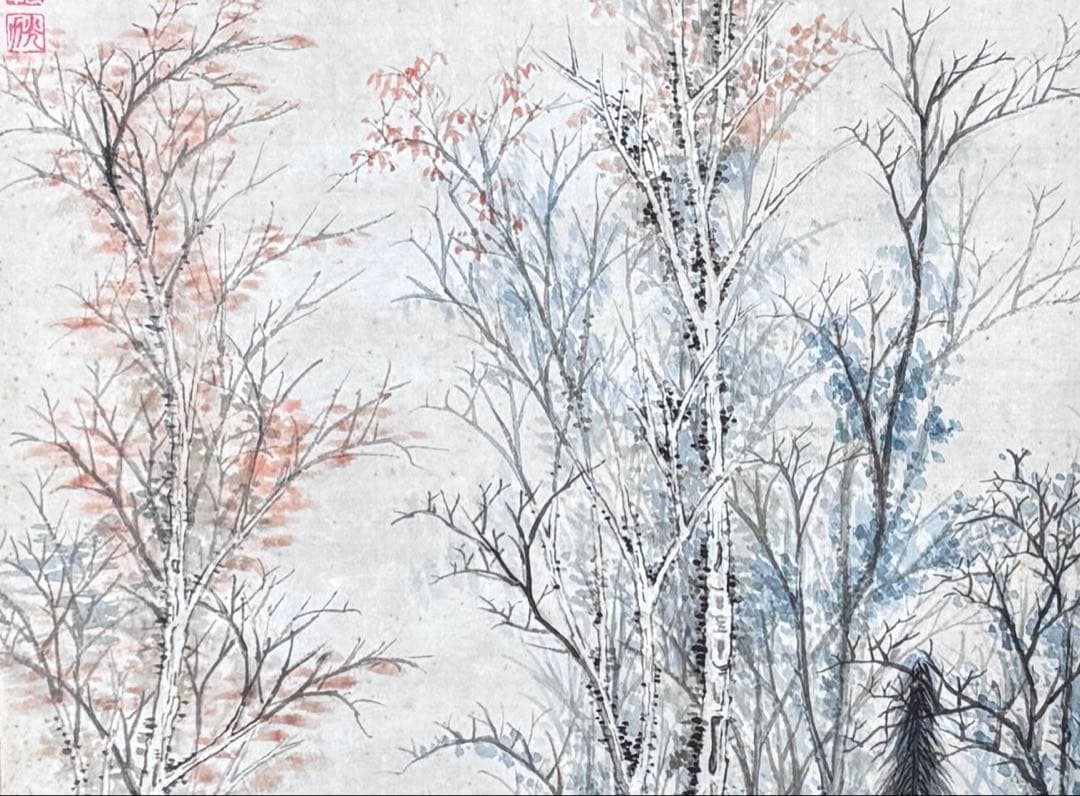 掛け軸　満江紅 謝光力画