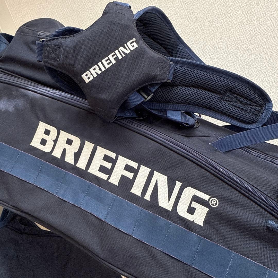 ブリーフィング　キャディバッグ　ショルダー式　スタンド式　軽量　ネイビー　紺