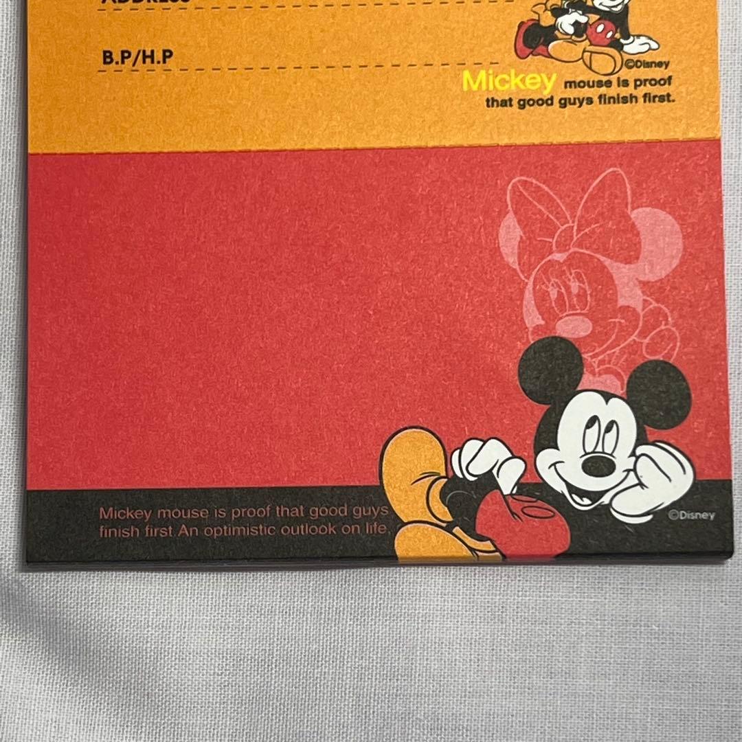 希少❤️ネームメモ　ミッキーマウス　メモ帳　平成レトロ　ディズニー