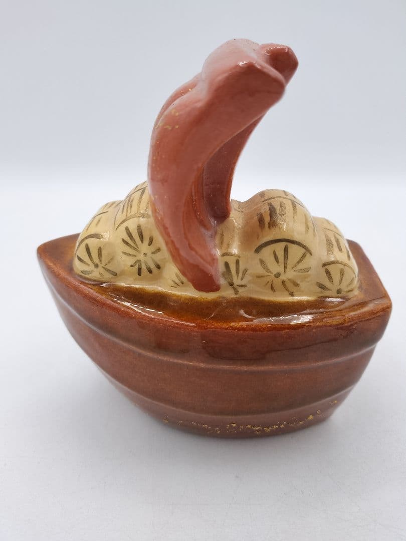 c806 【新品・未使用】熨斗押 宝船 吉村楽入 紙箱 茶道具