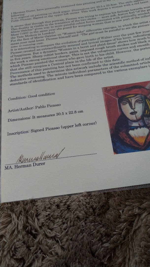 ピカソ　真偽不明