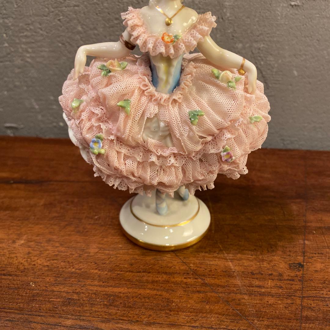 アンティーク ドイツ バレリーナ 陶器フィギュリン 置物 コレクション