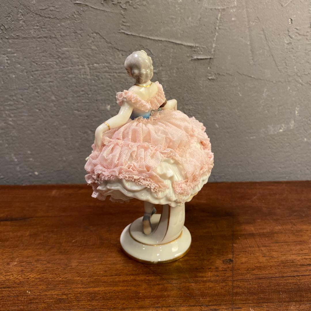 アンティーク ドイツ バレリーナ 陶器フィギュリン 置物 コレクション