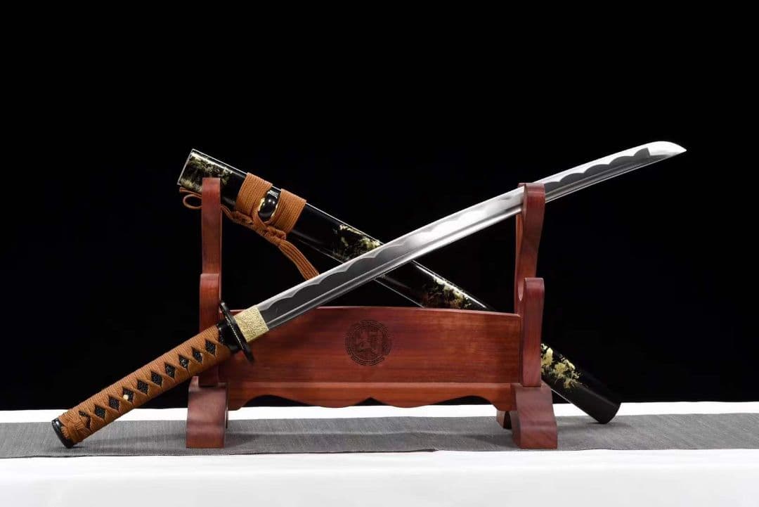 【金花脇差】中炭素鋼武士刀 武具　刀装具　日本刀　模造刀 居合刀肋差   短刀