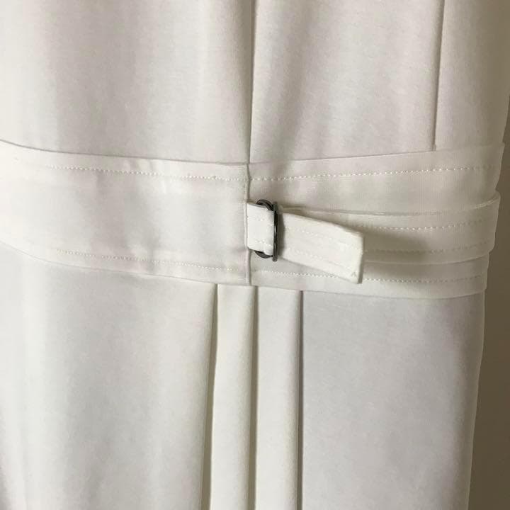 定価58300円【新品】レディース38ランバンスポール ポンチ素材ワンピース白