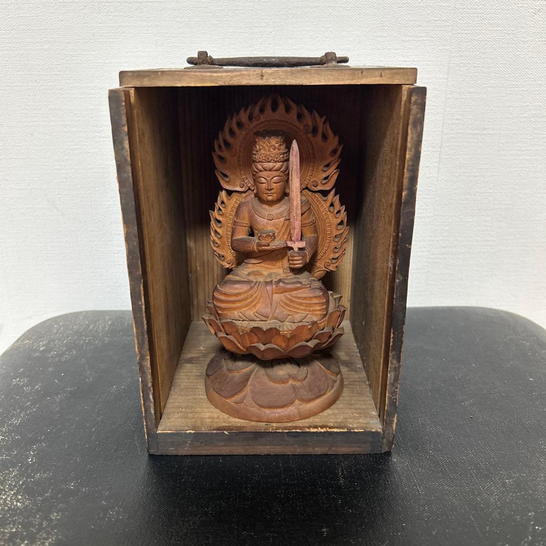 虚空蔵菩薩 木彫 箱付