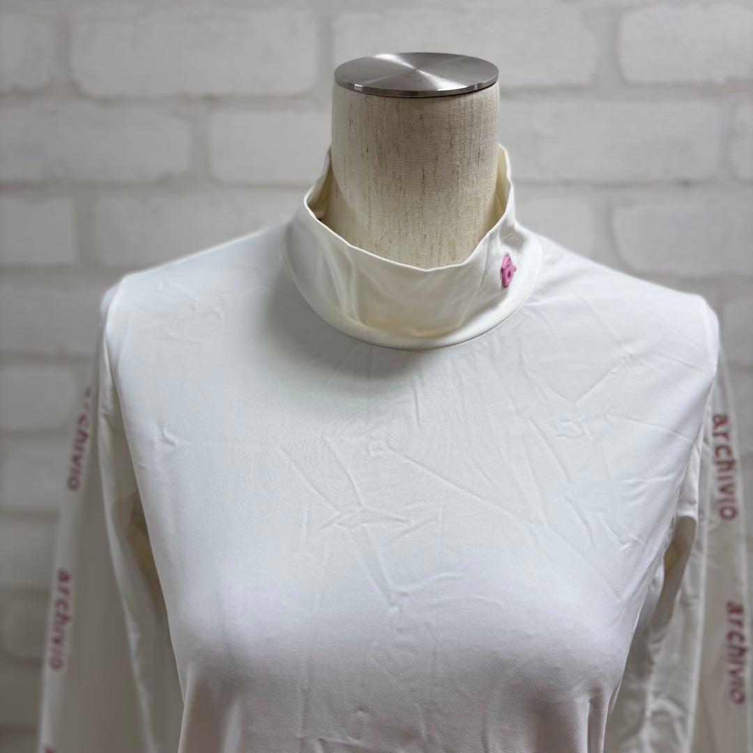 ★新品★ archivio ゴルフウェア モックネック DRY UV 長袖 白