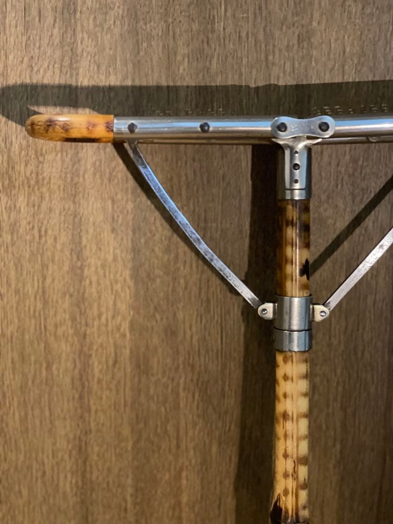 シューティング　スティック　ステッキ　ストック　チェア　バンブー　登山　競馬