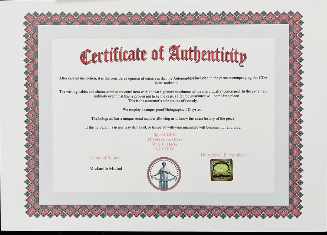 お値引きOK ミカエルミシェルさん 直筆サインフォト 美人騎手 証明書付き 1枚