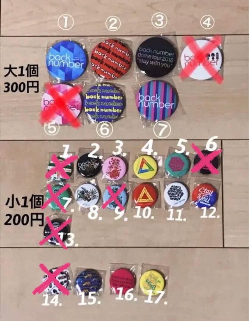 back number ドームツアー2018 ガチャ　缶バッジ