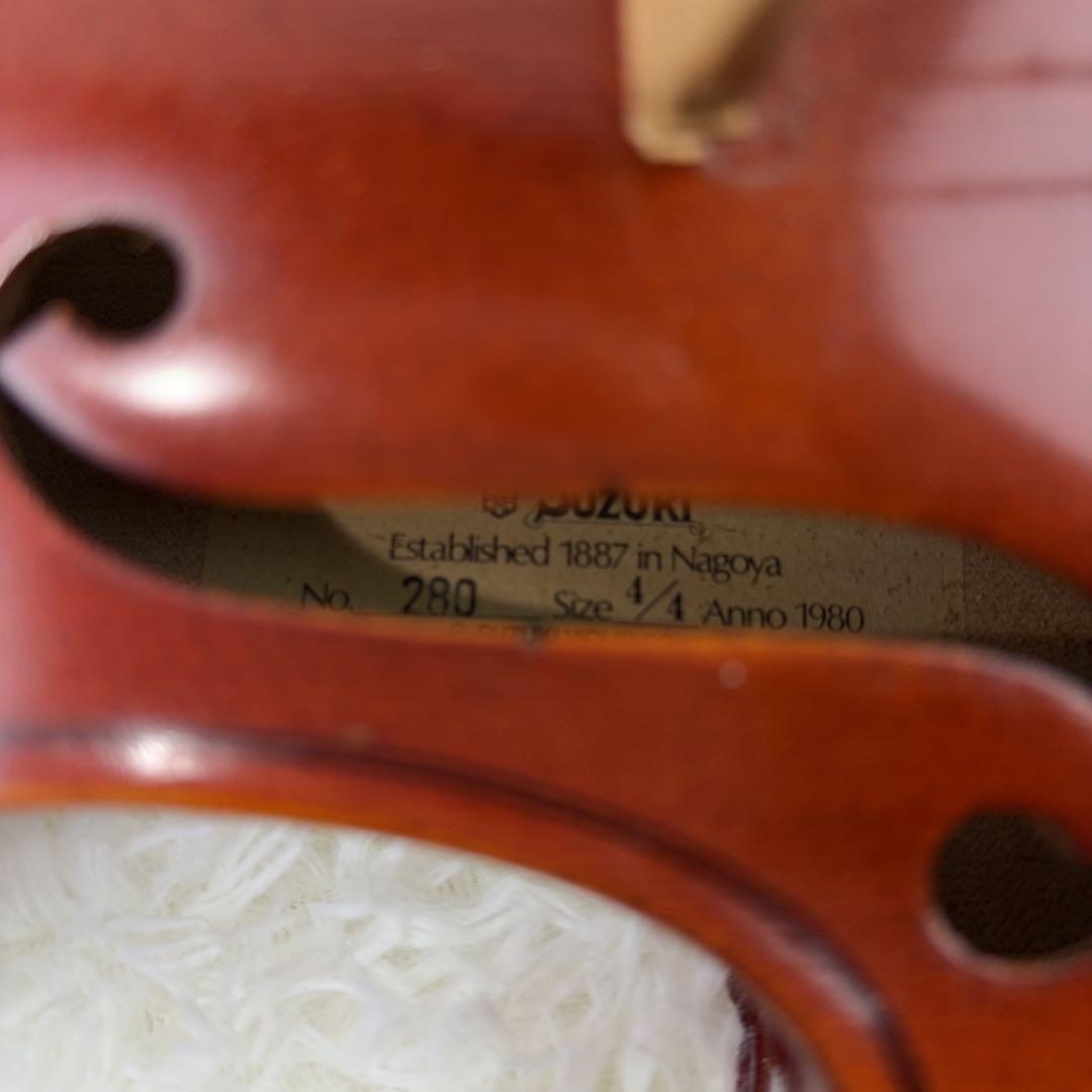 SUZUKI スズキ　No.280 4/4 バイオリン　1980年　新品弦付き