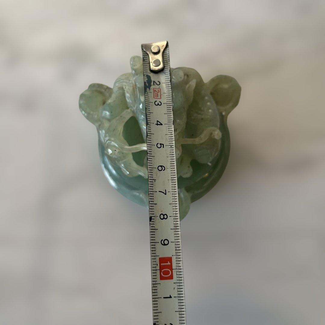 中国　古玩翡翠　玉石彫刻　香炉