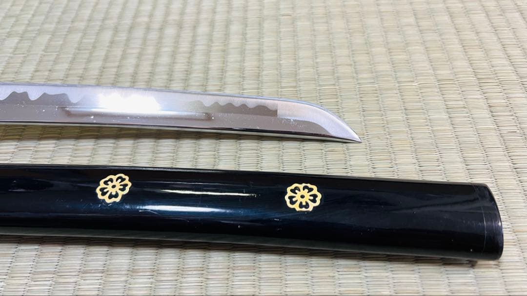 模造刀 大小2振りセット 螺鈿桜花 雲龍拵え 大切っ先 三本杉 250617-5