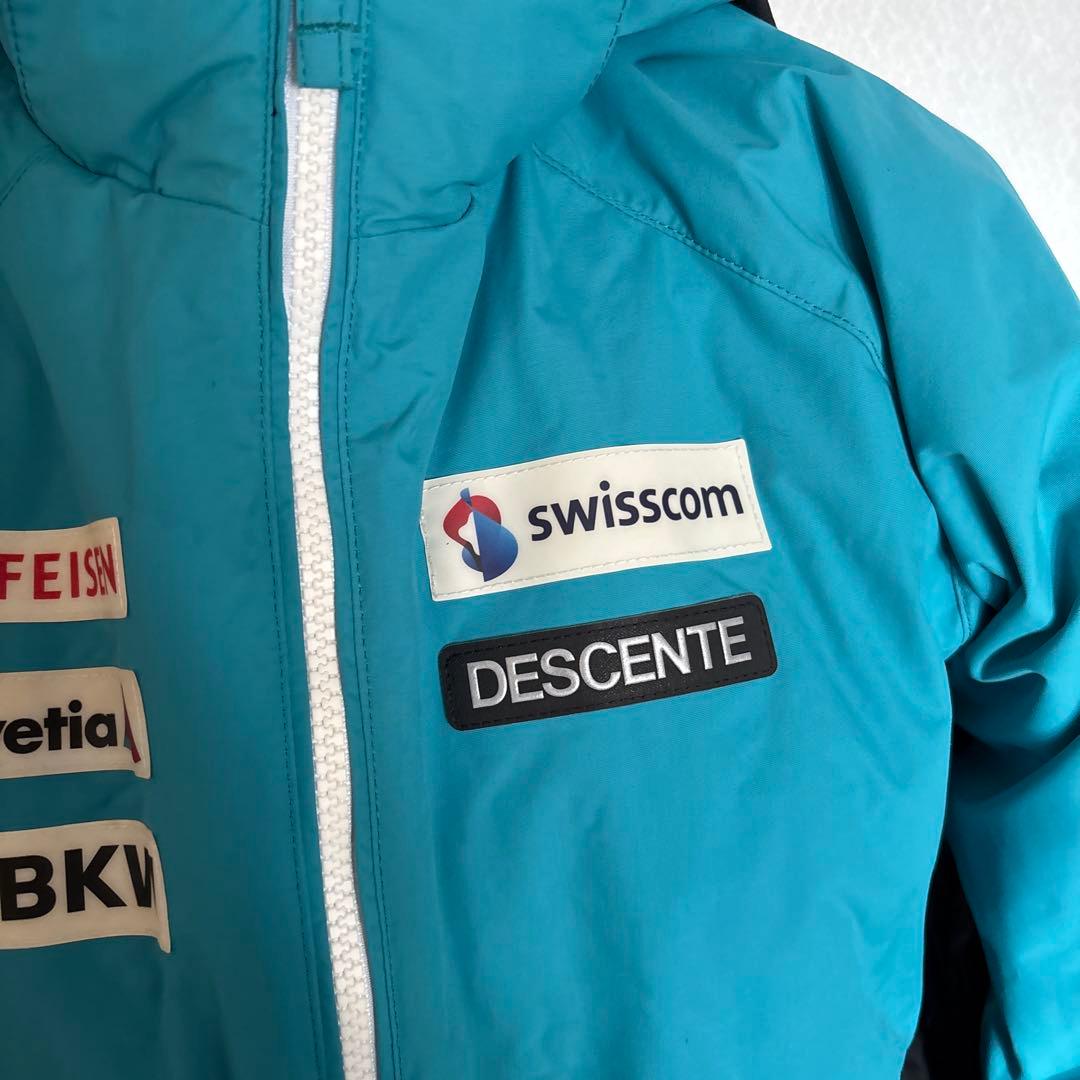 （専用）DESCENTE スキーウェア(子ども用) フード付き 青　調整可能