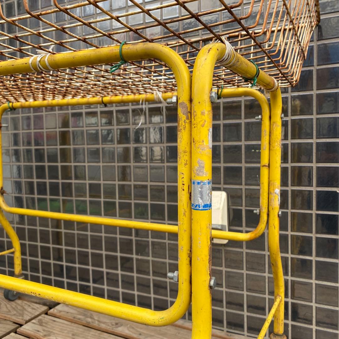 昭和レトロ 業務用カート 店舗什器 シャビー タイヤ付き インテリア