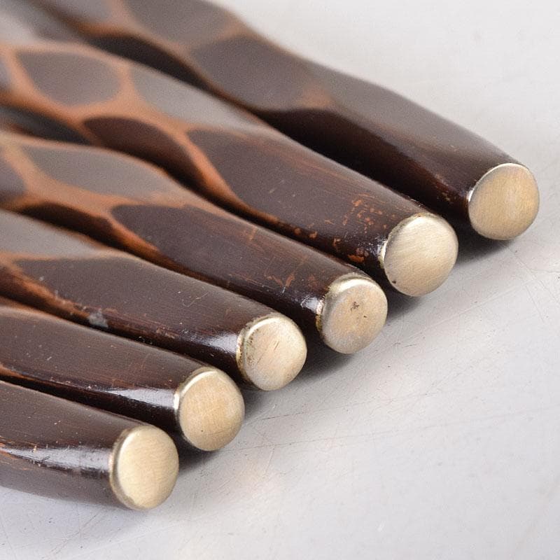 茶道具　銅火箸　三膳まとめて　C　R8536