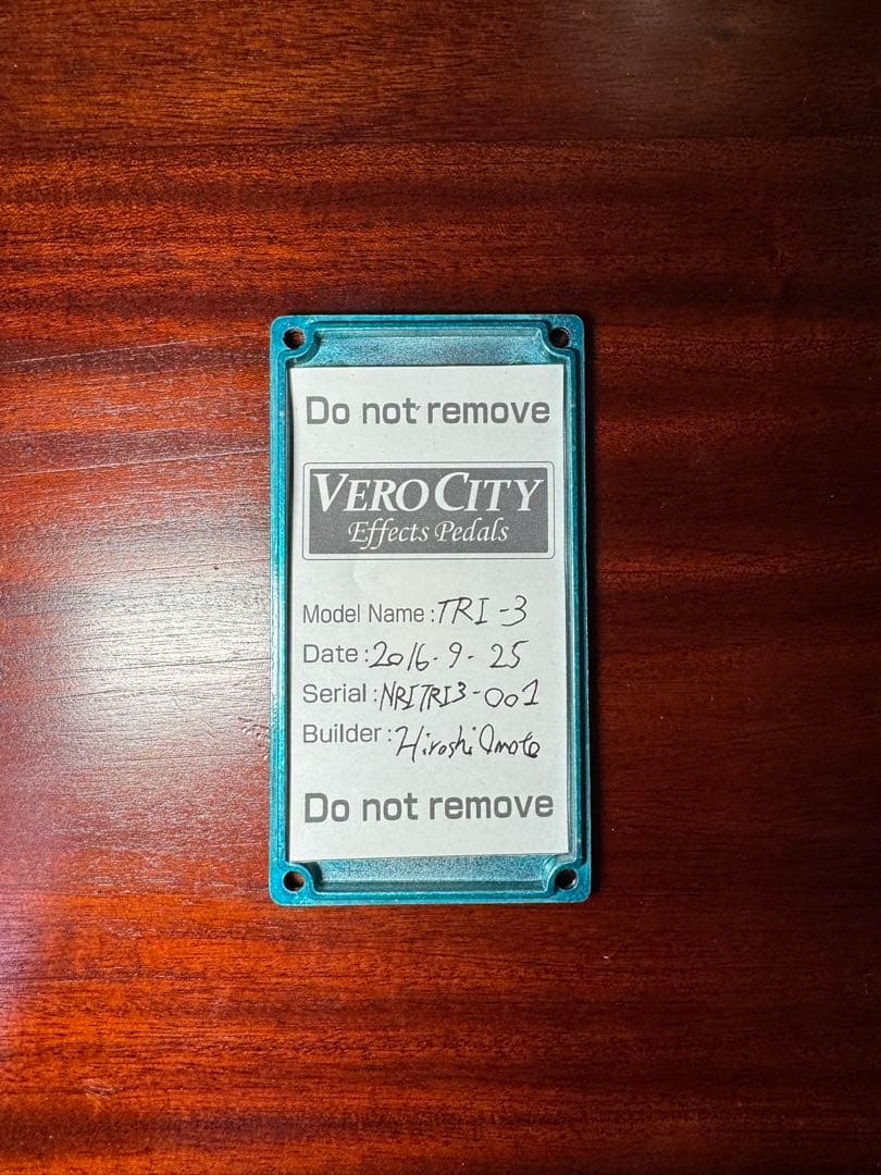 Verocity Effects Pedals TRI-3 シリアルNo1 限定