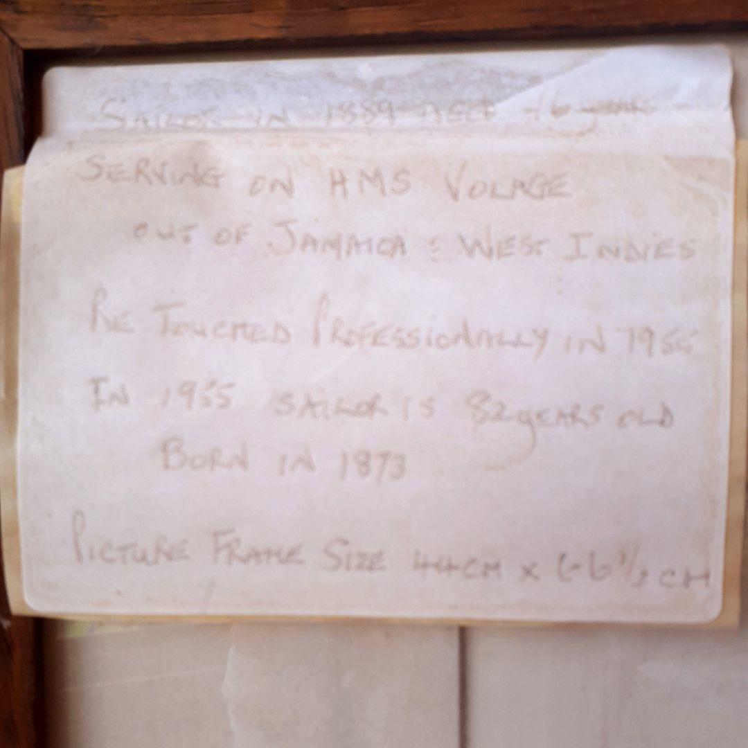 稀少　フランス1873年　ジャマイカ・ウェスト・インズ出航の戦艦ヴォルゲ　海兵