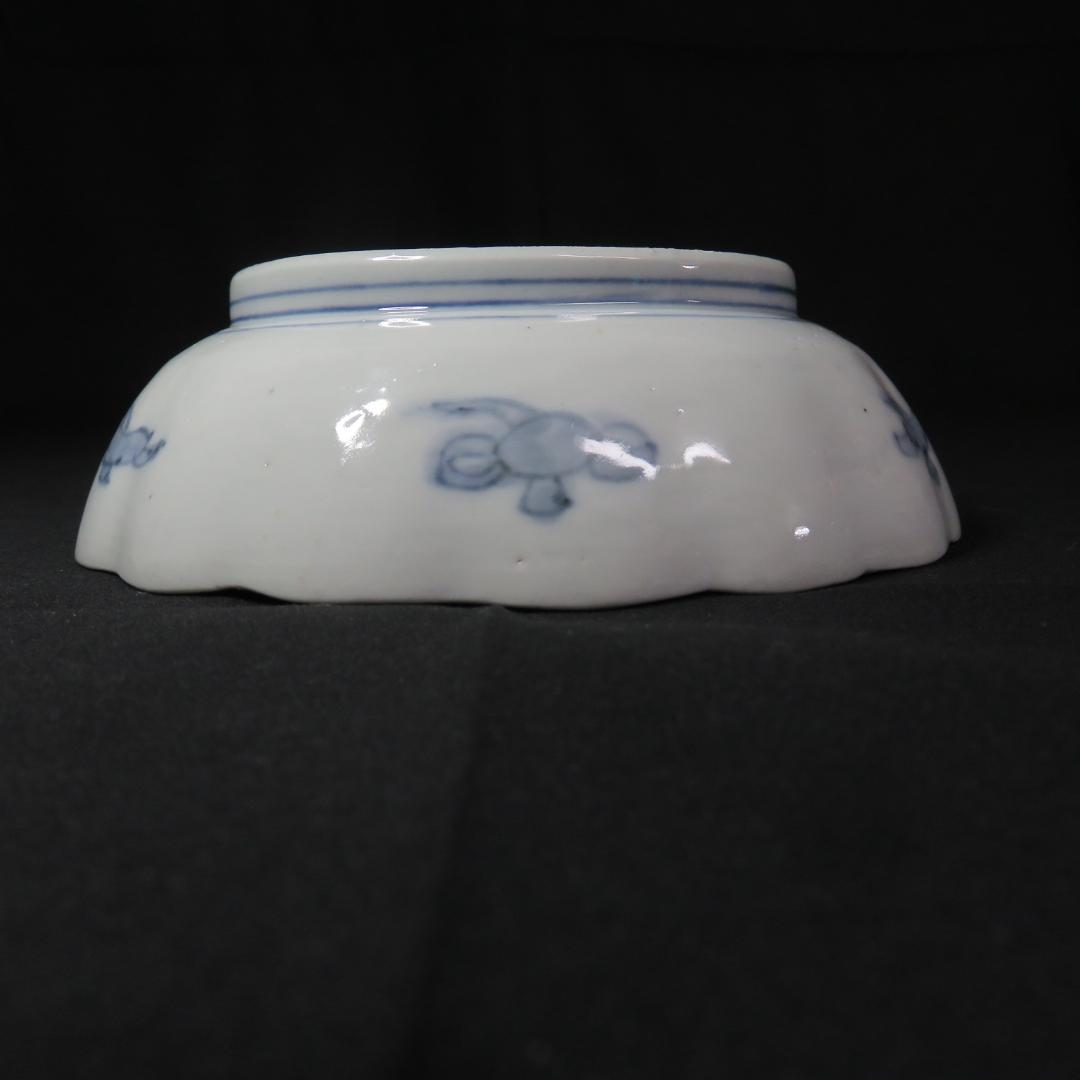 なます皿 3枚 梅図 江戸時代 蛇の目高台 古伊万里 高台欠け