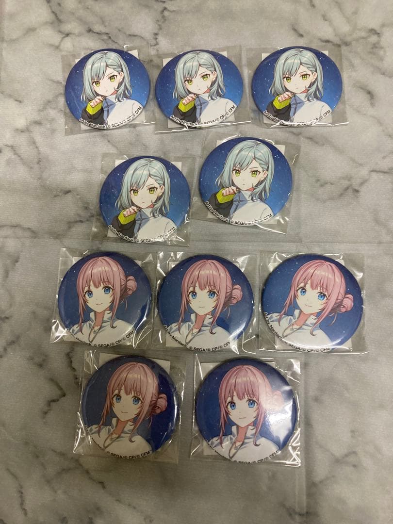 プロセカ　ZOZOTOWN コラボ　缶バッジ　日野森志歩　望月穂波