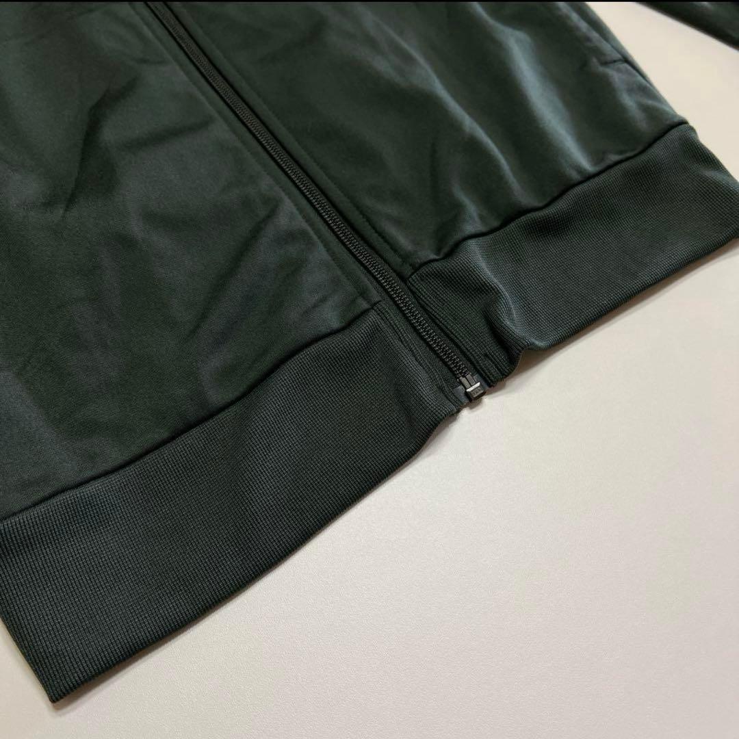 adidas ジャージ　セットアップ　３本ライン　上下　ダークグリーン