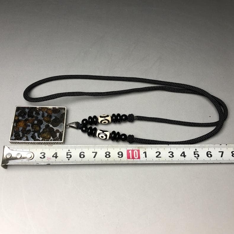 と*ん様 パラサイト隕石 　ペンダント　石鉄隕石　セリコ隕石 925銀　重さ約3