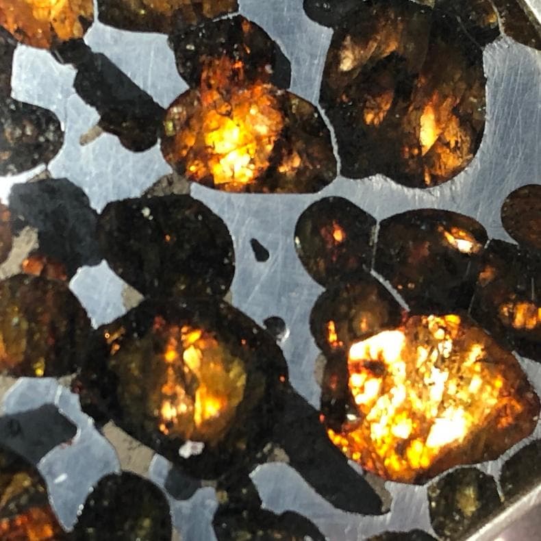 と*ん様 パラサイト隕石 　ペンダント　石鉄隕石　セリコ隕石 925銀　重さ約3