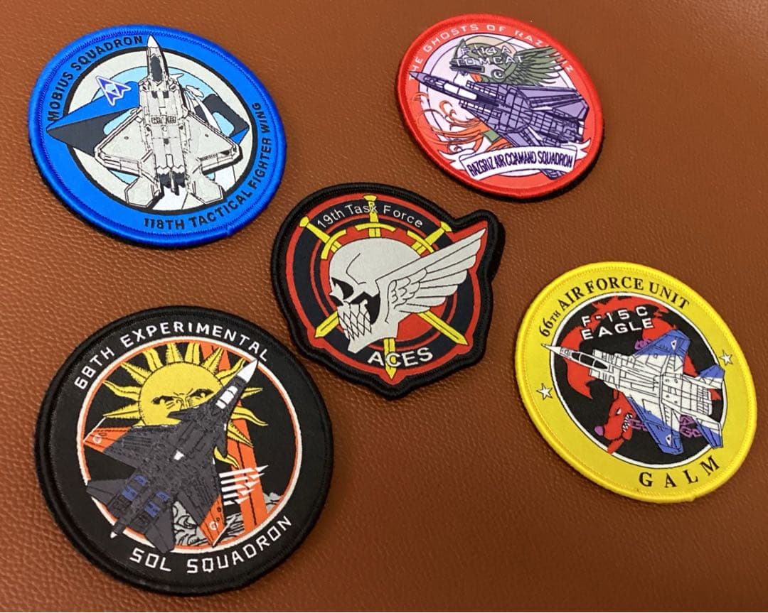 エースコンバット コレクション パッチベルクロ ワッペン 5セット