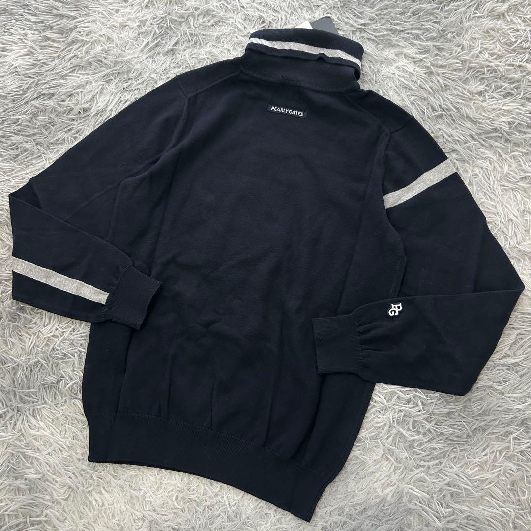 新品　パーリーゲイツ　ニット　セーター　タートルネック　ネイビー　サイズ3