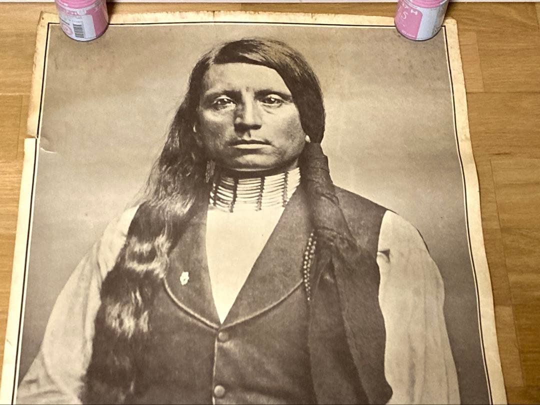 ビンテージ ネイティブアメリカン オグラララコタ インディアン ポスター 当時物