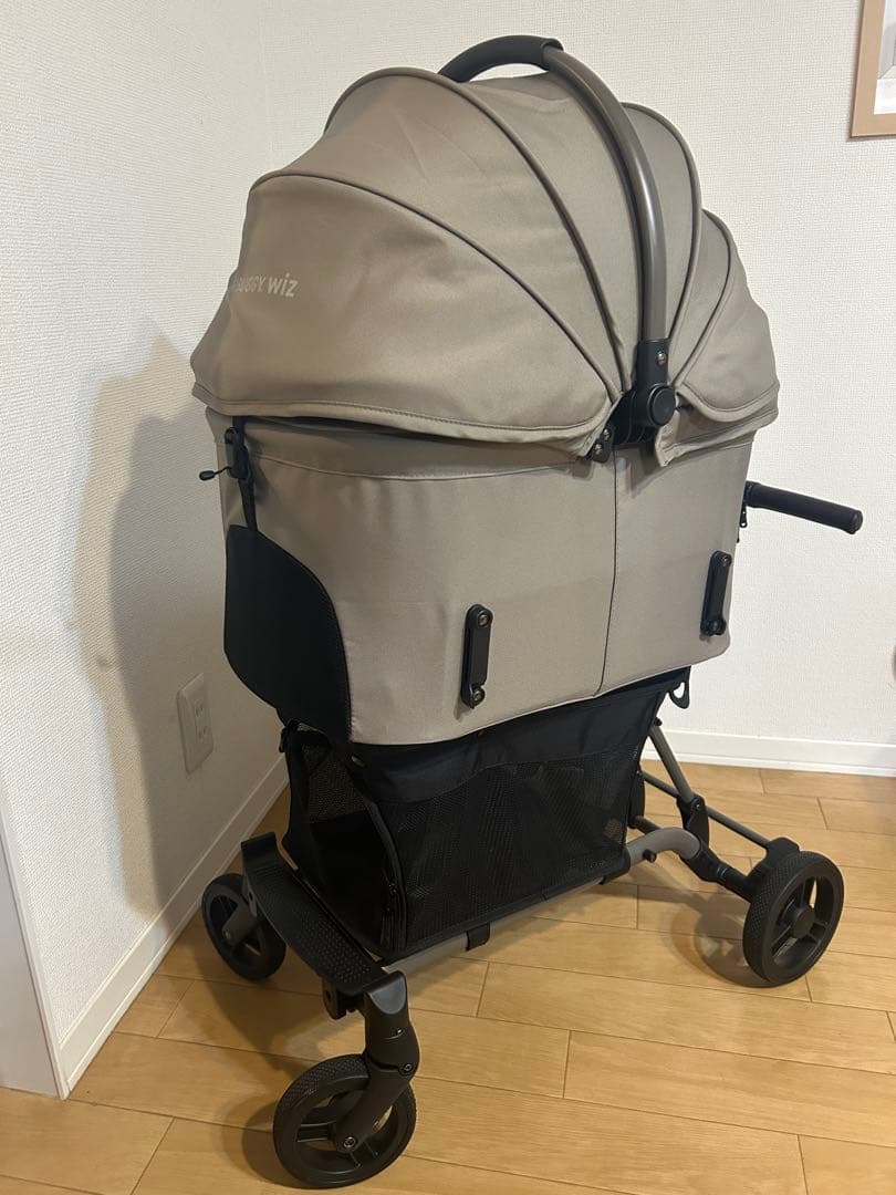 【3点セット】AIRBUGGY WIZ X ペットカート、レインカバー、マット