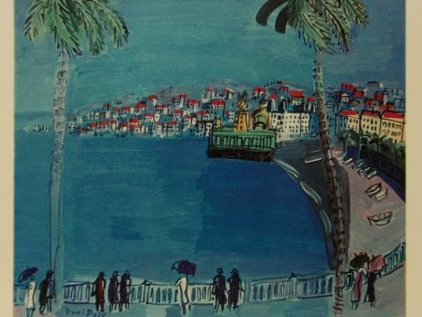 ラウル デュフィ、ニースの海岸、希少画集画、新品額装付