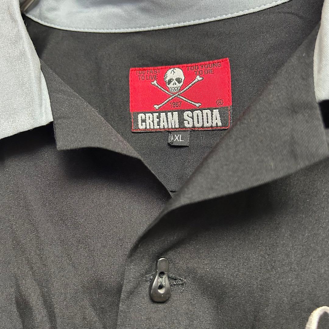 ✨ CREAM SODA クリームソーダ ボーリングシャツ トップス　黒