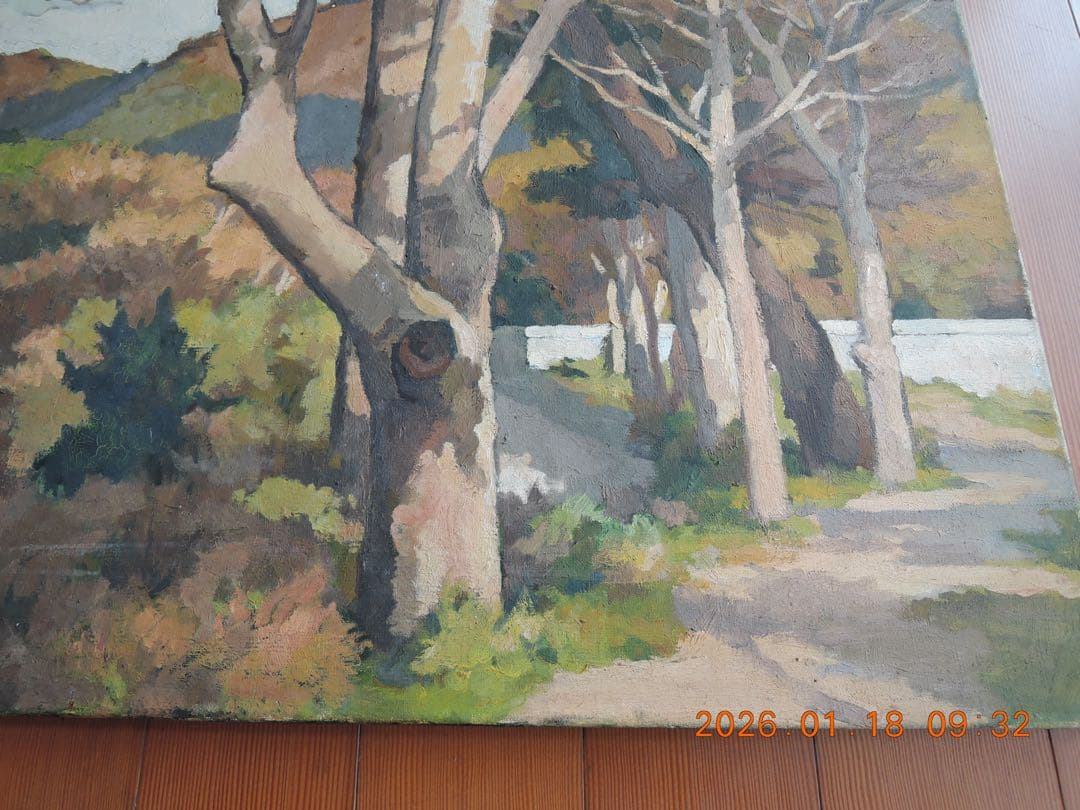 NO.636 水沼兼雄作／風景画 ／油絵／長門峡／25号